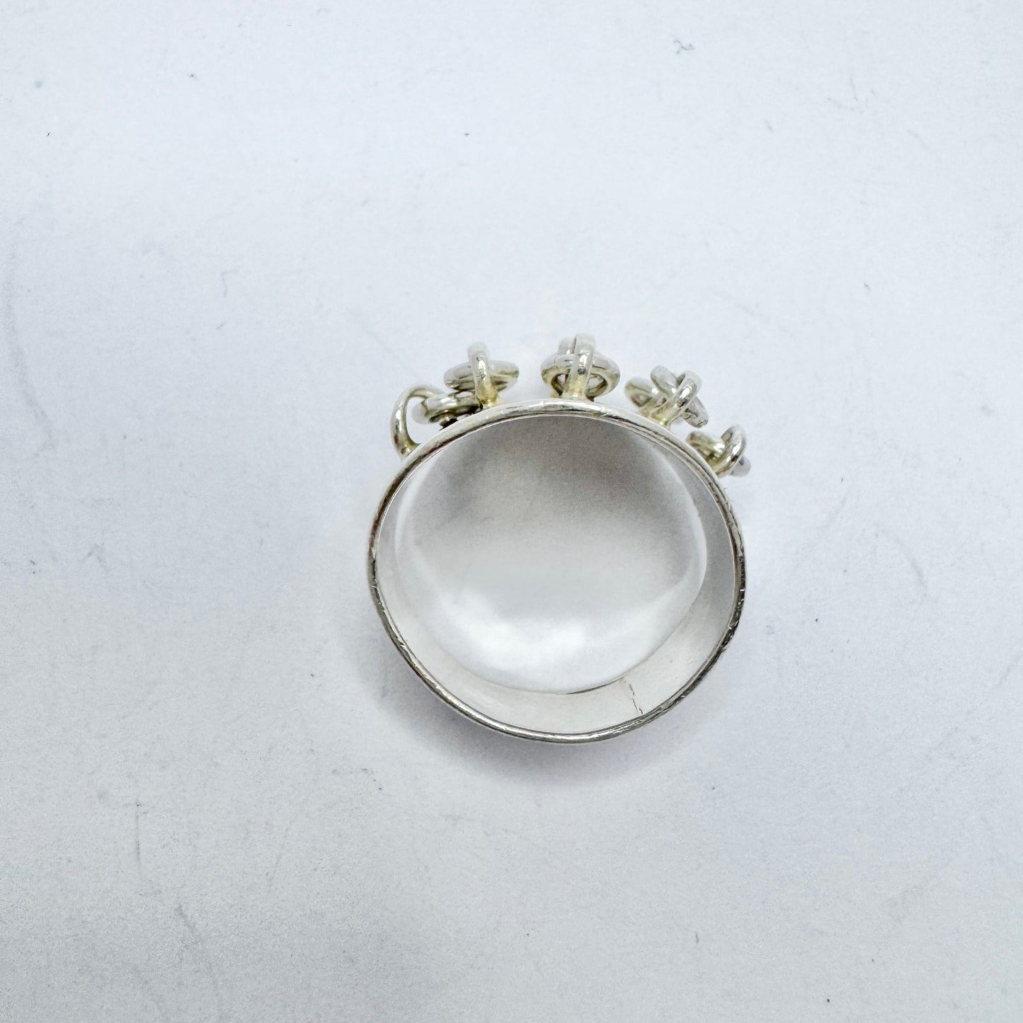 Juhls Kautokeino, Norway Vintage Sterling Silver Traditional Sami Laplander Ring