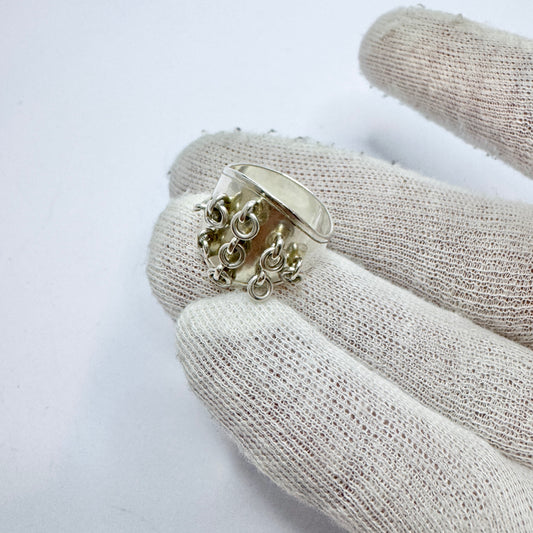 Juhls Kautokeino, Norway Vintage Sterling Silver Traditional Sami Laplander Ring