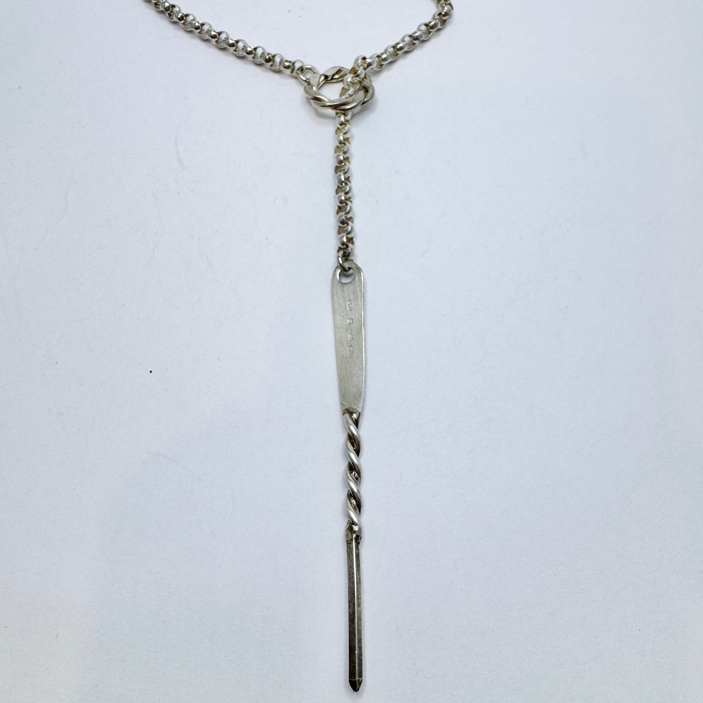 Skånesilver, Sweden 1978. VIntage 90cm Traditional Costume Chain in Sterling Silver.