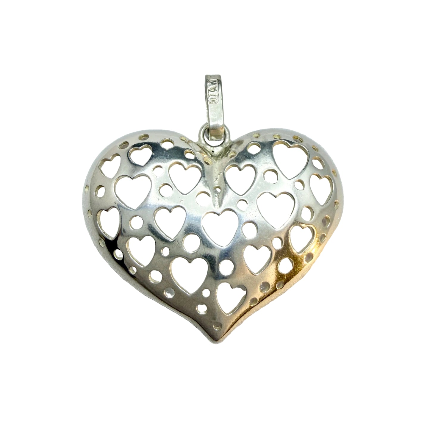 Victor Janson, Sweden 1975. Vintage Sterling Silver Hearts in Heart Pendant.
