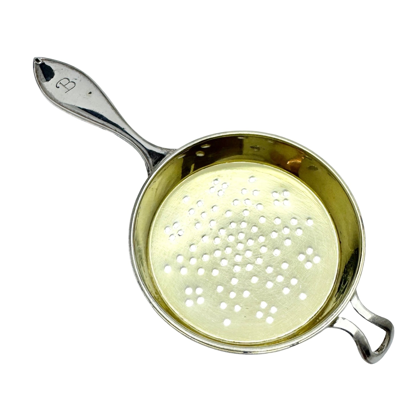 GAB, Sweden 1927. Art Deco Sterling Silver Tea Strainer.