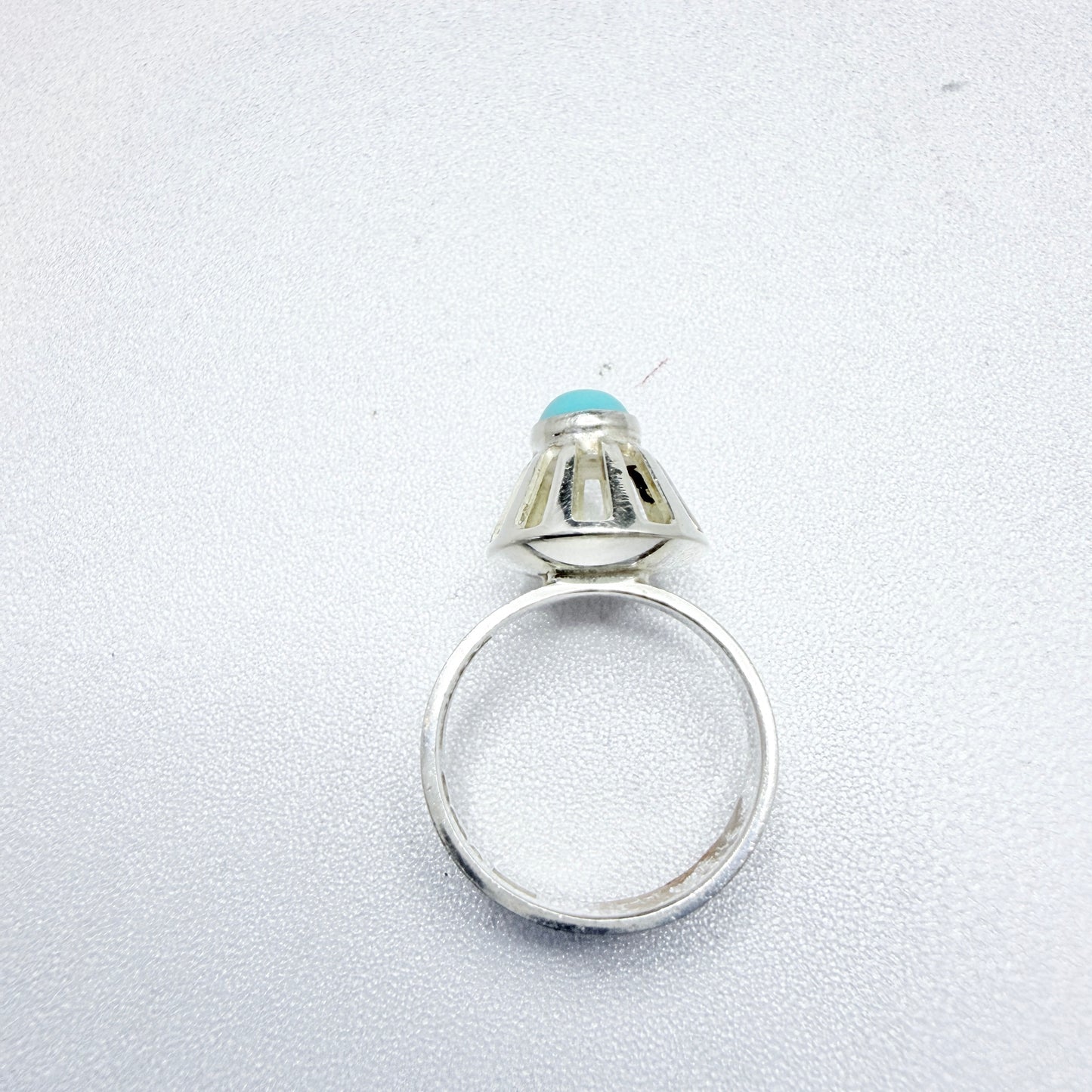 Alton, Sweden 1967. Vintage Sterling Silver Turquoise Ring.