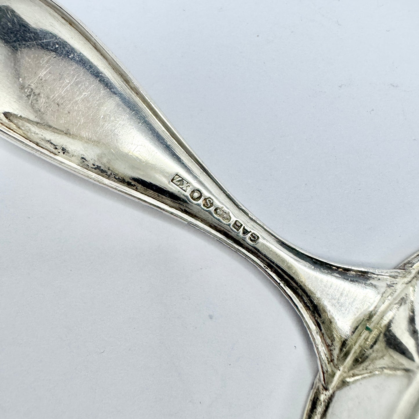 GAB, Sweden 1927. Art Deco Sterling Silver Tea Strainer.