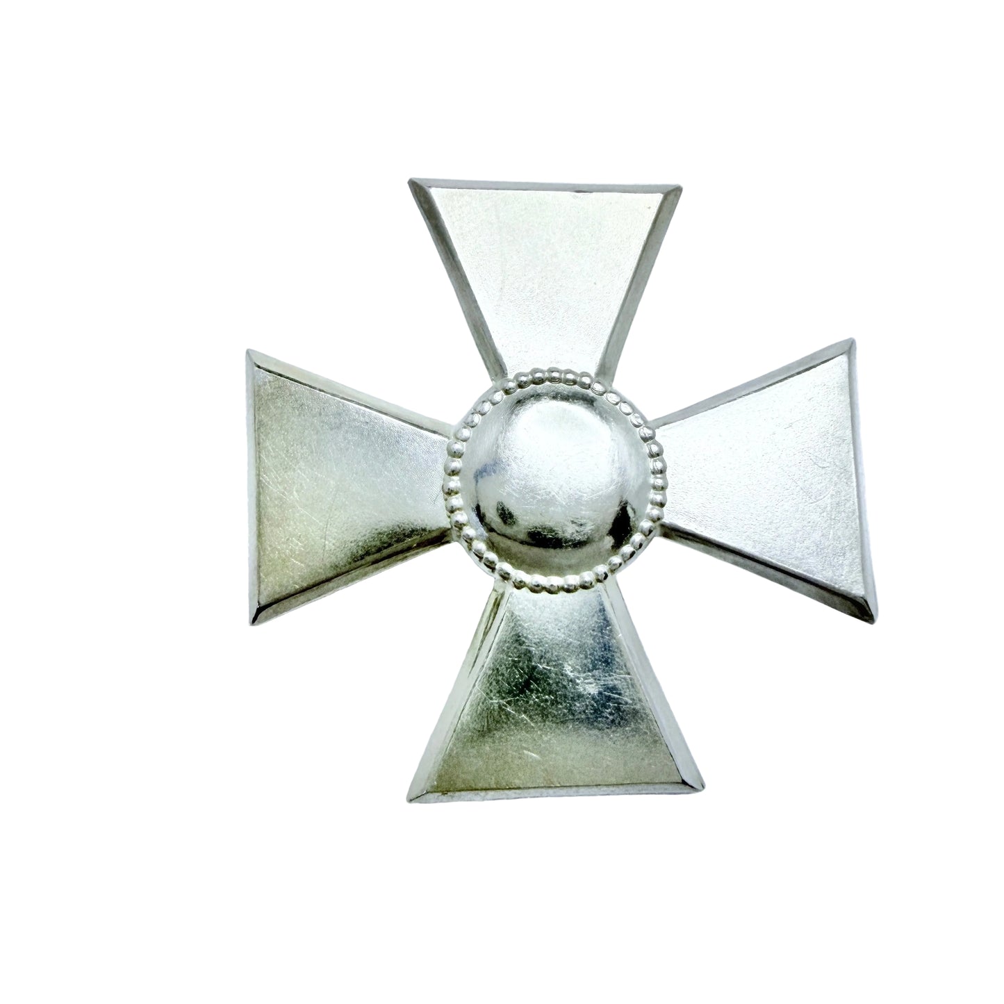 K & E Carlson, Sweden 1945. Vintage WWII-era Solid Silver Nurse Badge Brooch.
