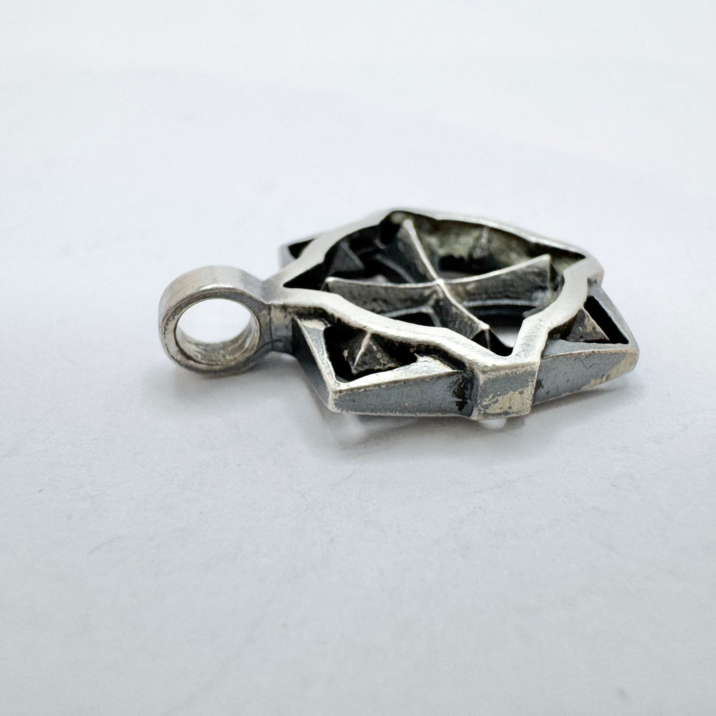 LU, Finland. Vintage Sterling Silver Cross Pendant.