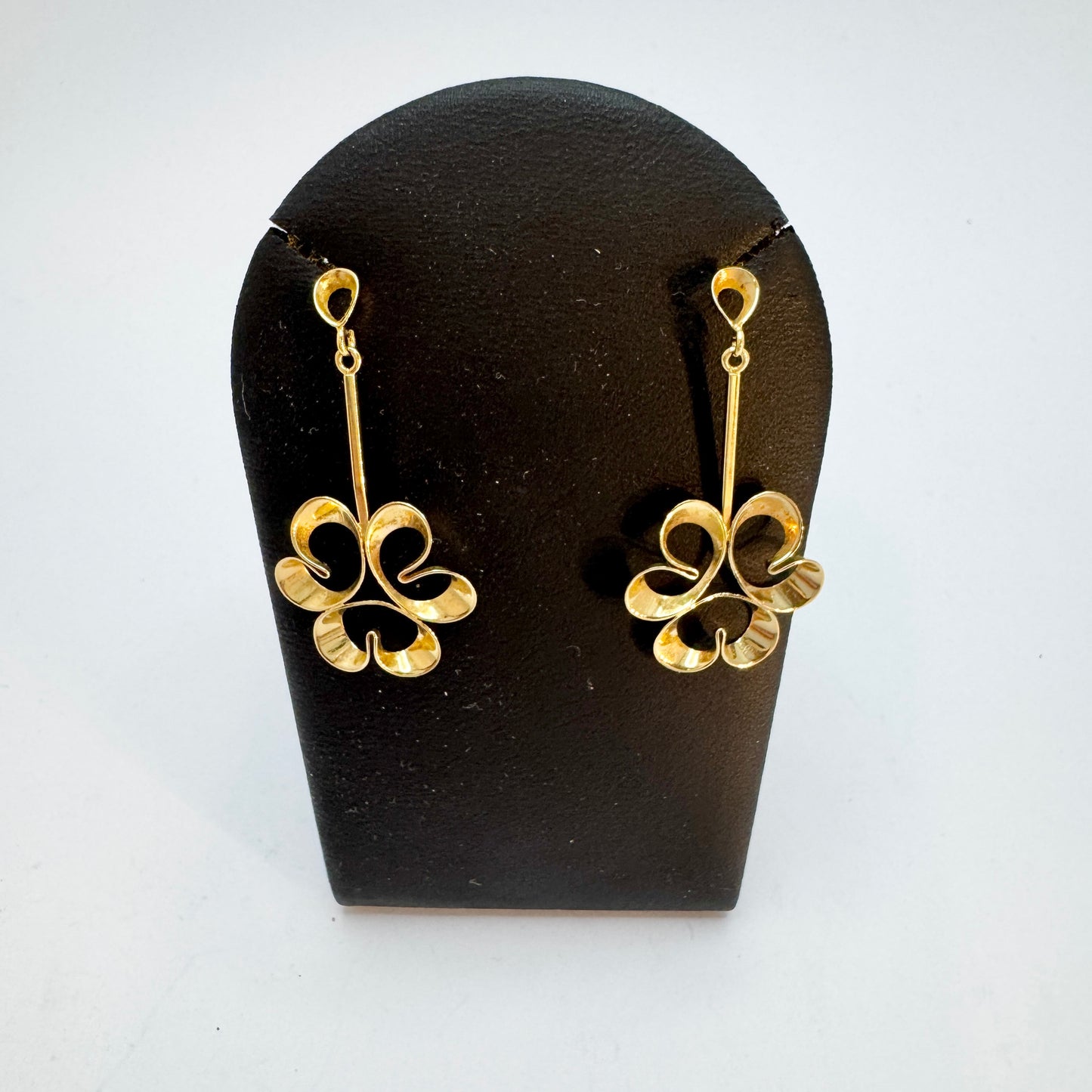 KE Palmberg for ALTON, Sweden 1970. Vintage 18k Gold Dangle Earrings.
