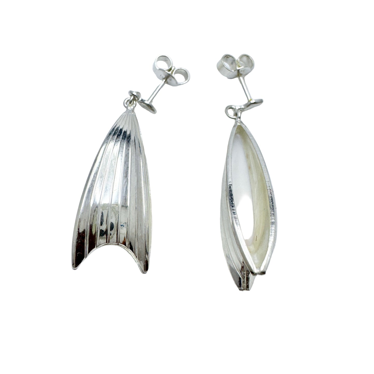 K&L-Kordes Lichtenfels, Germany c 1960s. Vintage Solid Silver Earrings