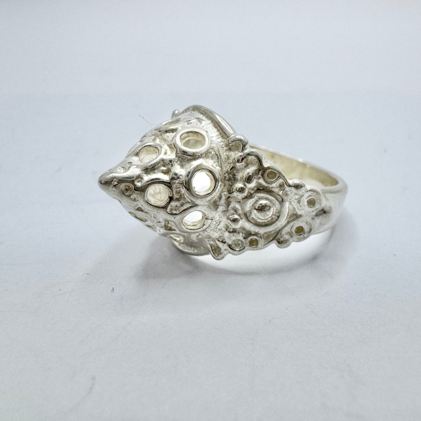 Juhls Kautokeino, Norway Vintage Sterling Silver Ring. Boxed