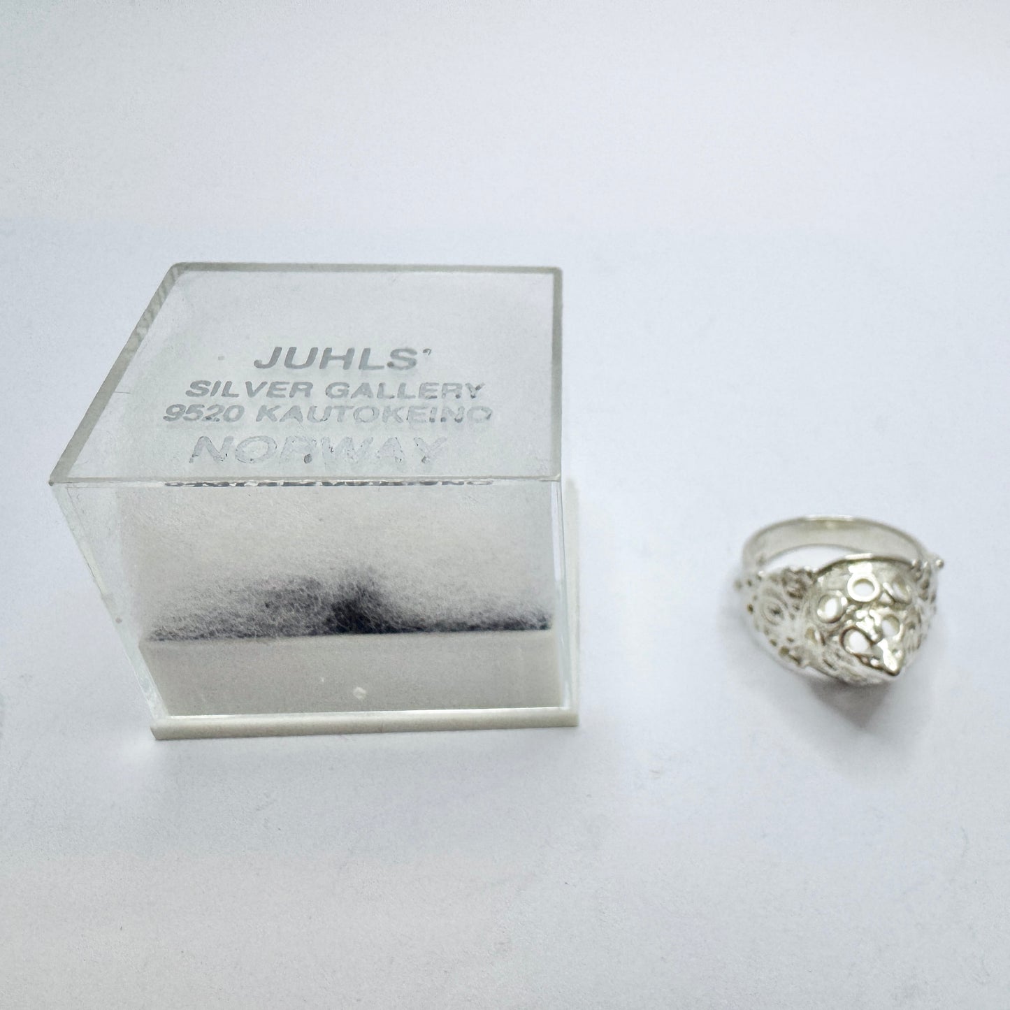 Juhls Kautokeino, Norway Vintage Sterling Silver Ring. Boxed