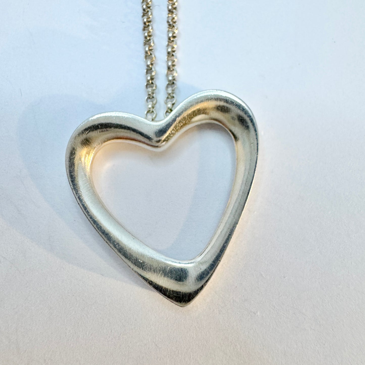 Georg Jensen, Denmark. Sterling Silver Necklace. Artist Heart Pendant Of The Year 2014