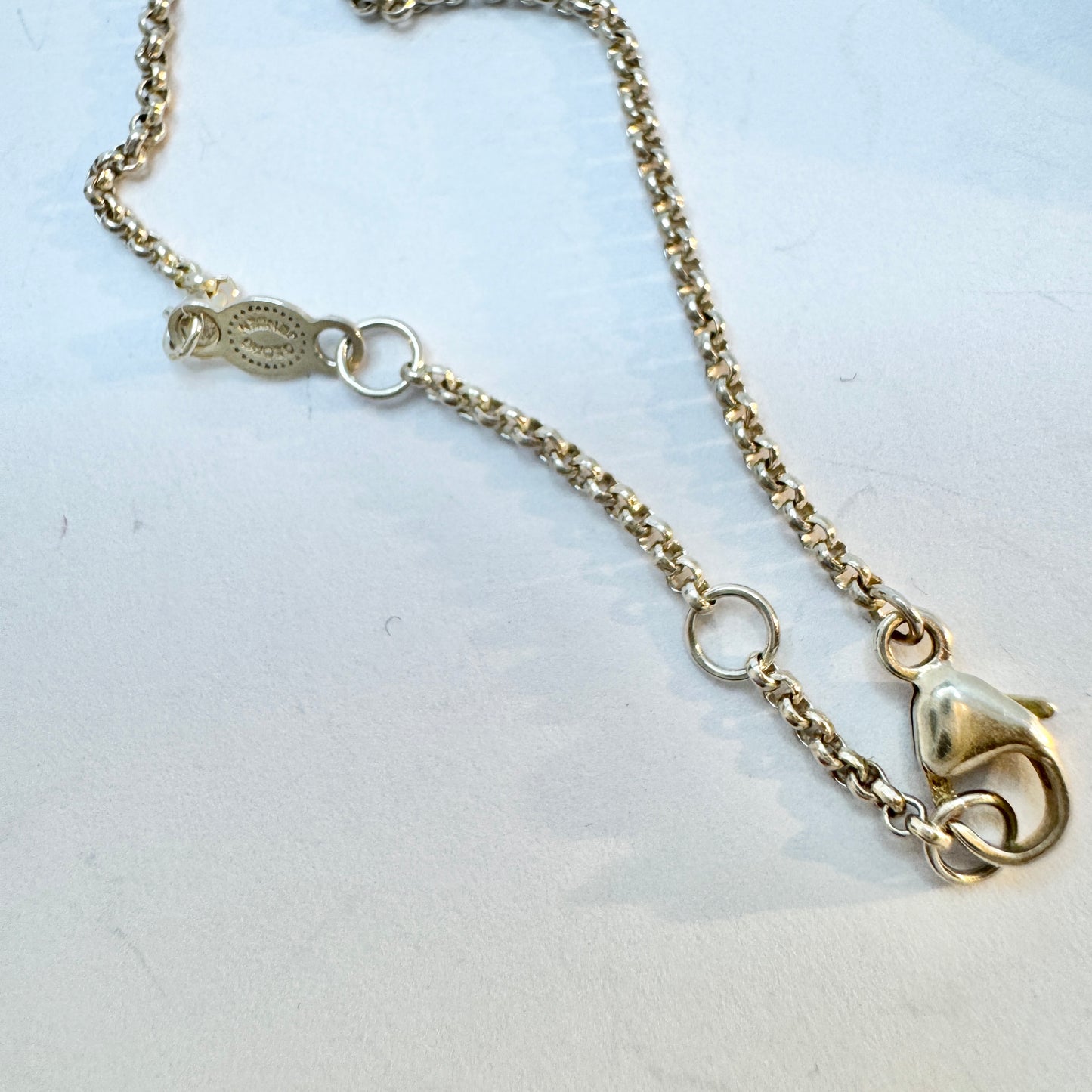 Georg Jensen, Denmark. Sterling Silver Necklace. Artist Heart Pendant Of The Year 2014