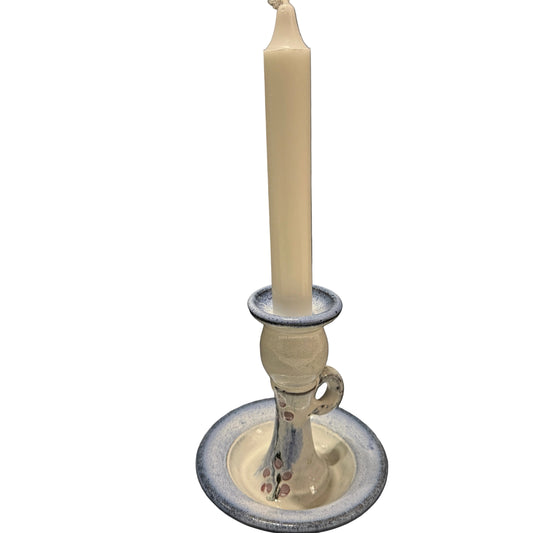 Barholt, Denmark. Vintage Glased Stoneware Chamber Candlestick