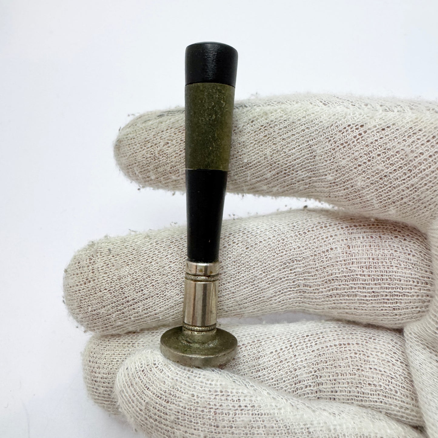 Vintage ca 1930s Wood Metal Seal Stamp. "AJ / JA"