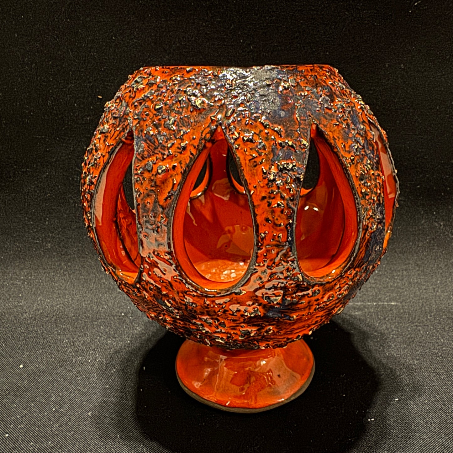 Norrman, Sweden 1970s. Vintage Ceramic Candle Lantern Candle Holder