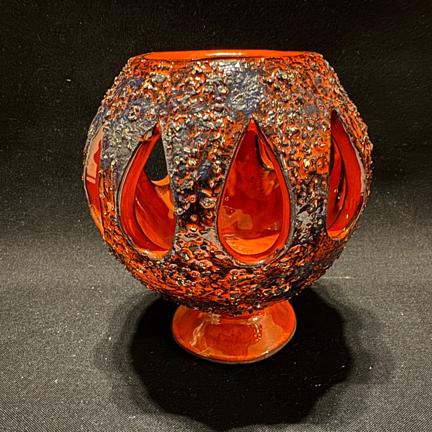 Norrman, Sweden 1970s. Vintage Ceramic Candle Lantern Candle Holder