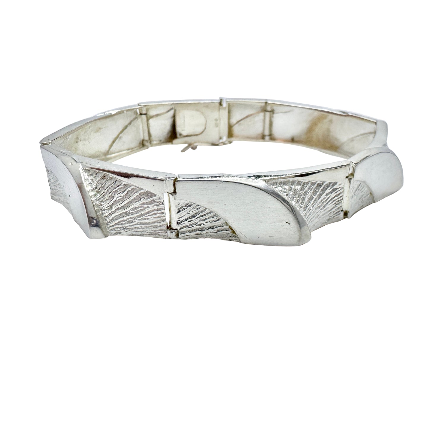 Matti J Hyvarinen, Finland. Vintage Sterling Silver Link Bracelet.