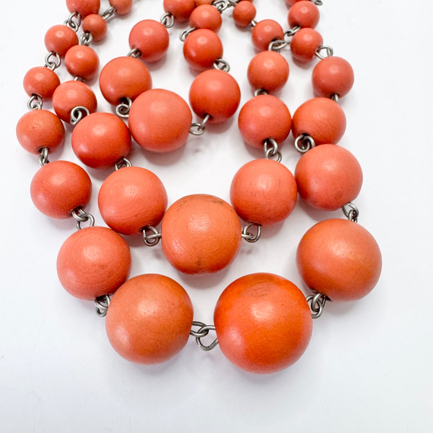 Finland ca 1970s. Large Wood Necklace.