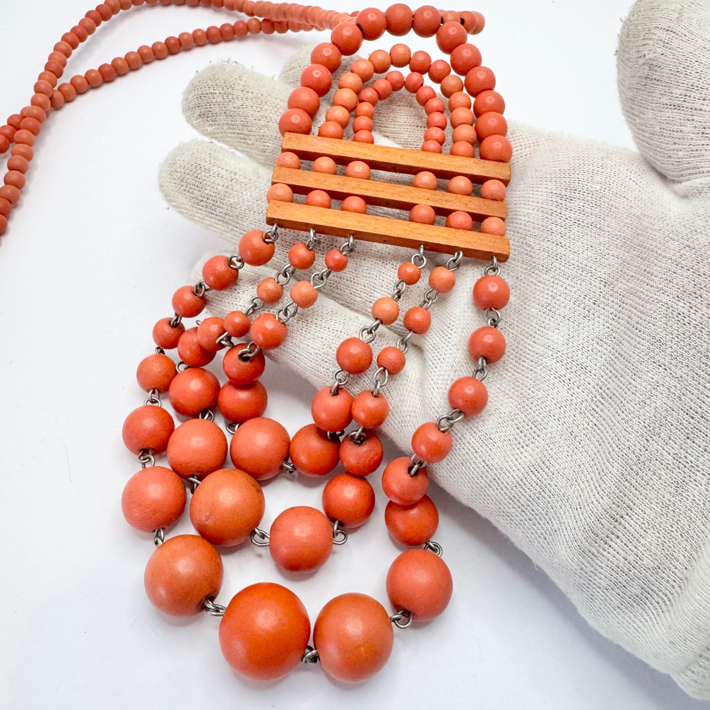 Finland ca 1970s. Large Wood Necklace.