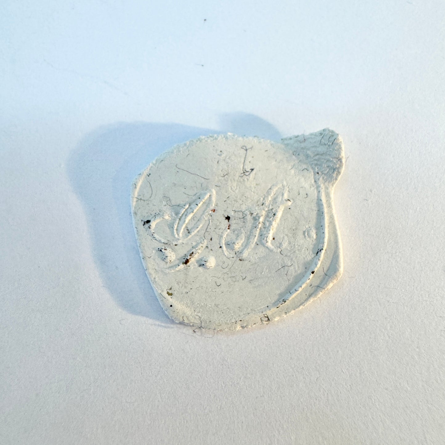 Vintage c 1930s Bakelite Wax Seal Stamp "GA"