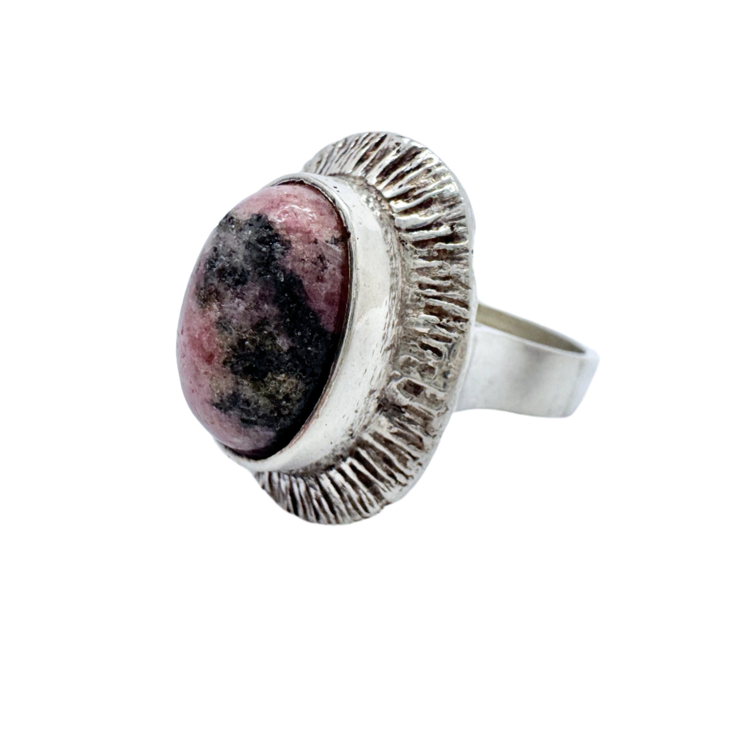 Vintage c 1970s. Sterling Silver Rhodonite Ring. – T Niklasson Gallery