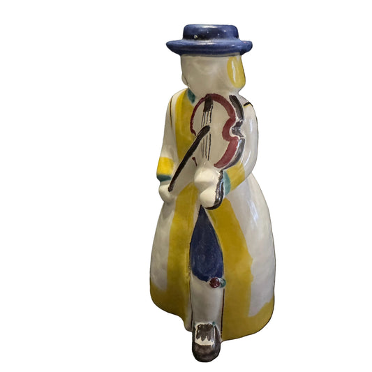 Ulla Printz for Gustavsberg, Sweden. Vintage Swedish Fiddler Glazed Stoneware Candlestick