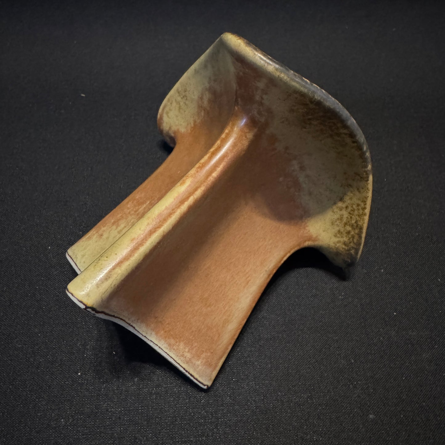 Bertil Lundgren for Röstrand, Sweden 1970s. Vintage Glazed Stoneware Candlestick