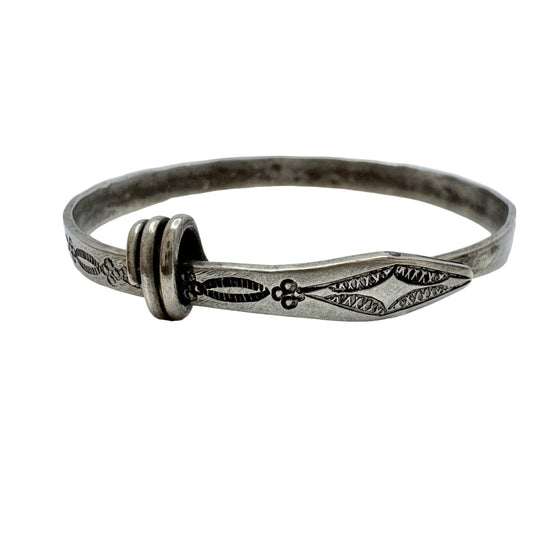 Vintage or Antique Solid Silver Bracelet. Possibly China.