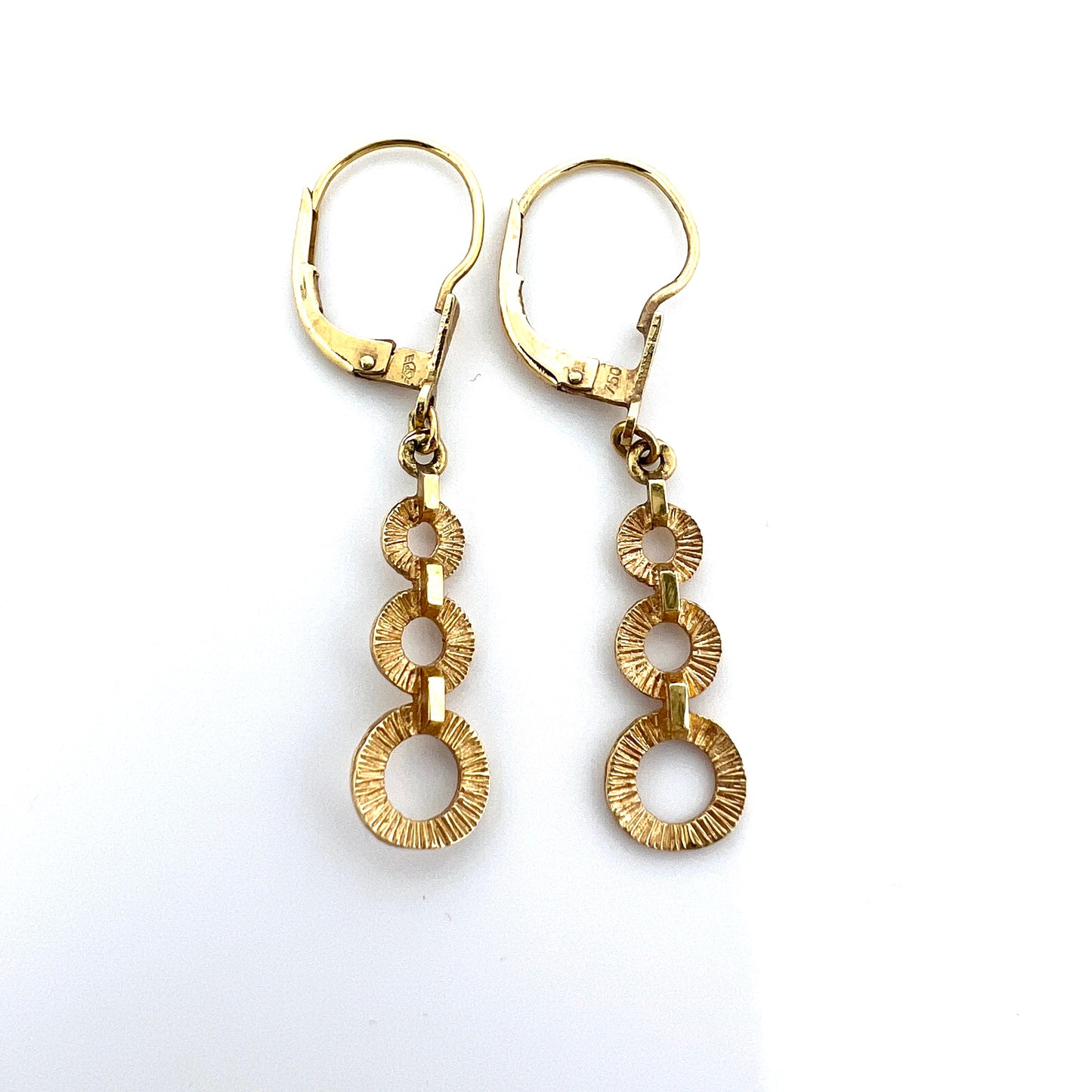 Friedrich Speidel, Germany, c 1960-70s. Vintage 18k Gold Earrings.