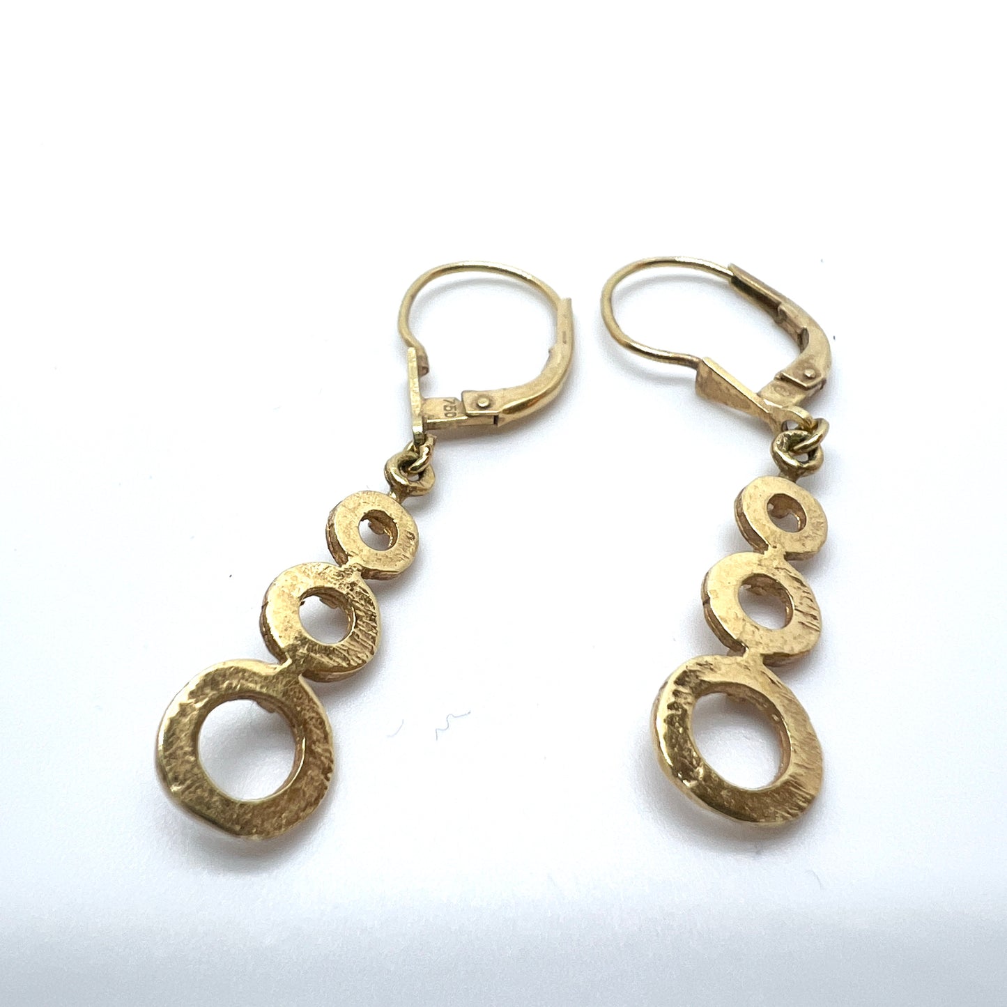 Friedrich Speidel, Germany, c 1960-70s. Vintage 18k Gold Earrings.