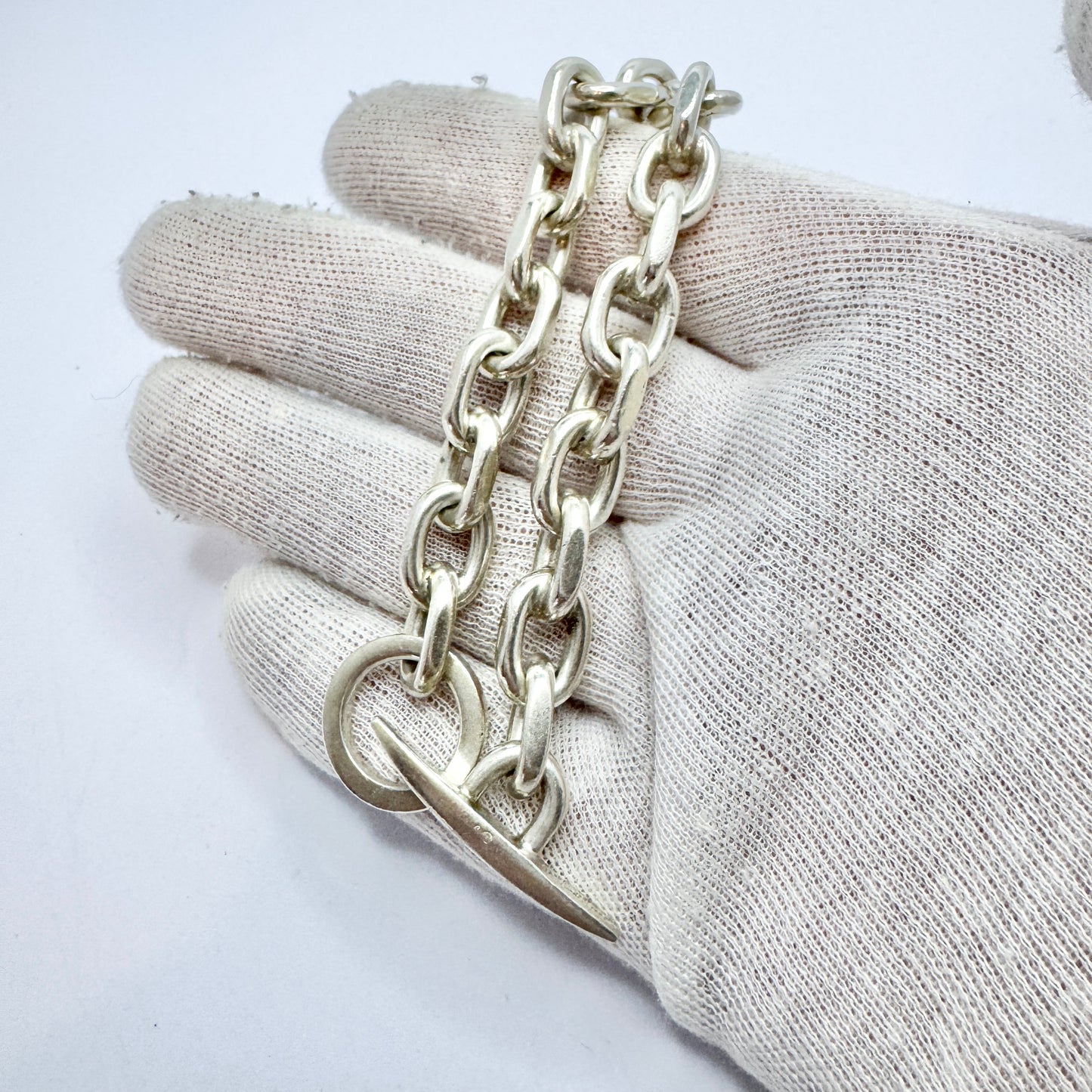 Randers Solvvarefabrik, Denmark. Vintage 1960-70s Sterling Silver Bracelet.