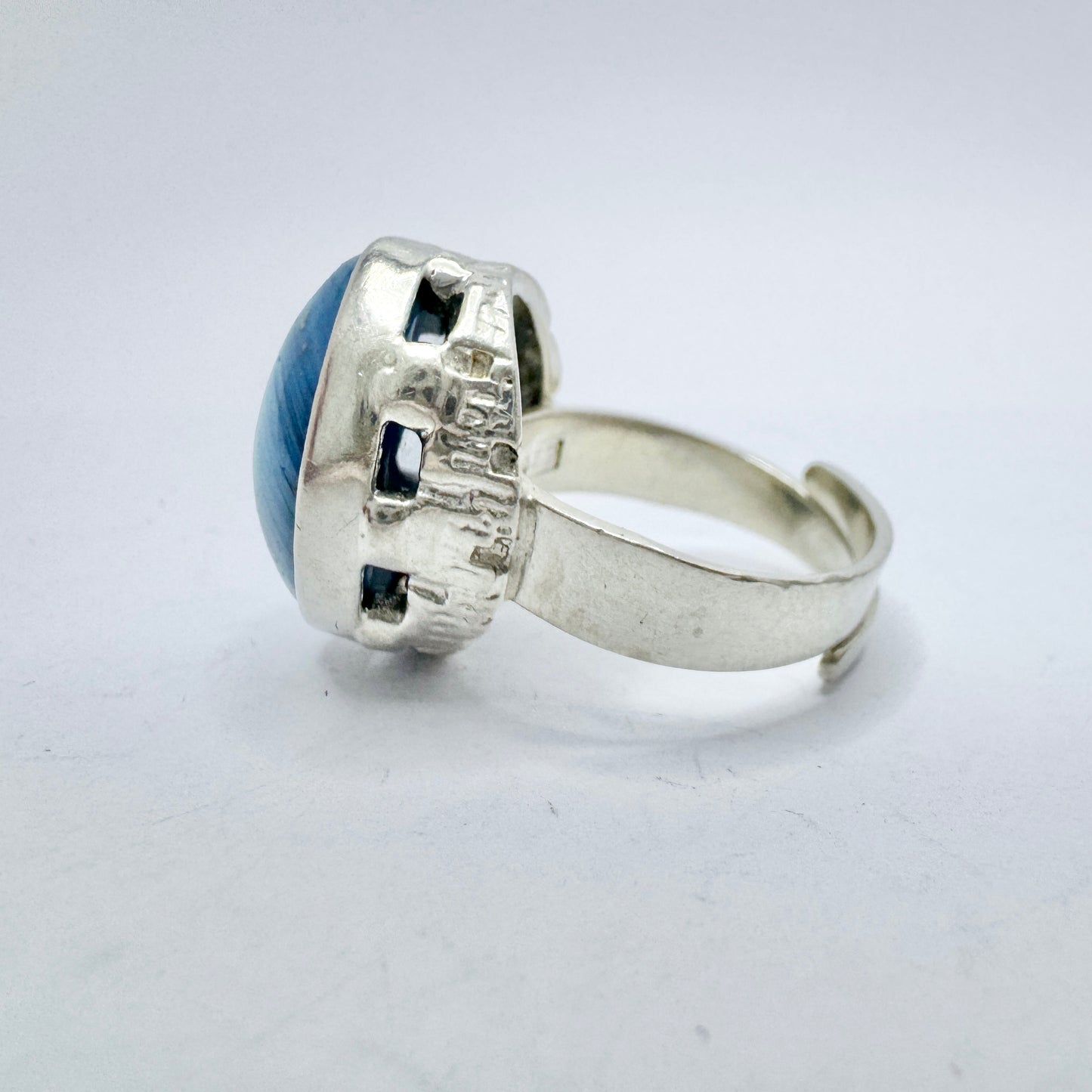 O Nordström, Sweden 1974. Vintage Sterling Silver Bergslagen-stone Ring.