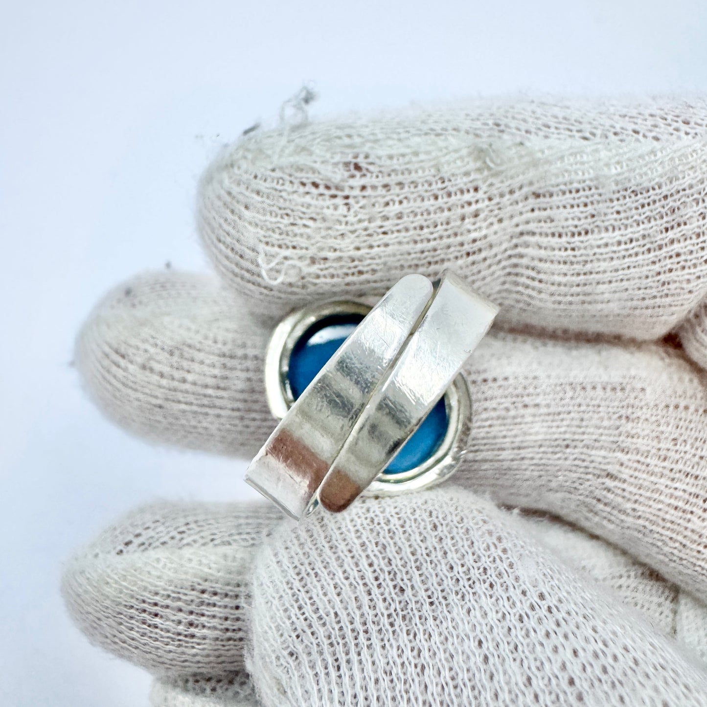 O Nordström, Sweden 1974. Vintage Sterling Silver Bergslagen-stone Ring.