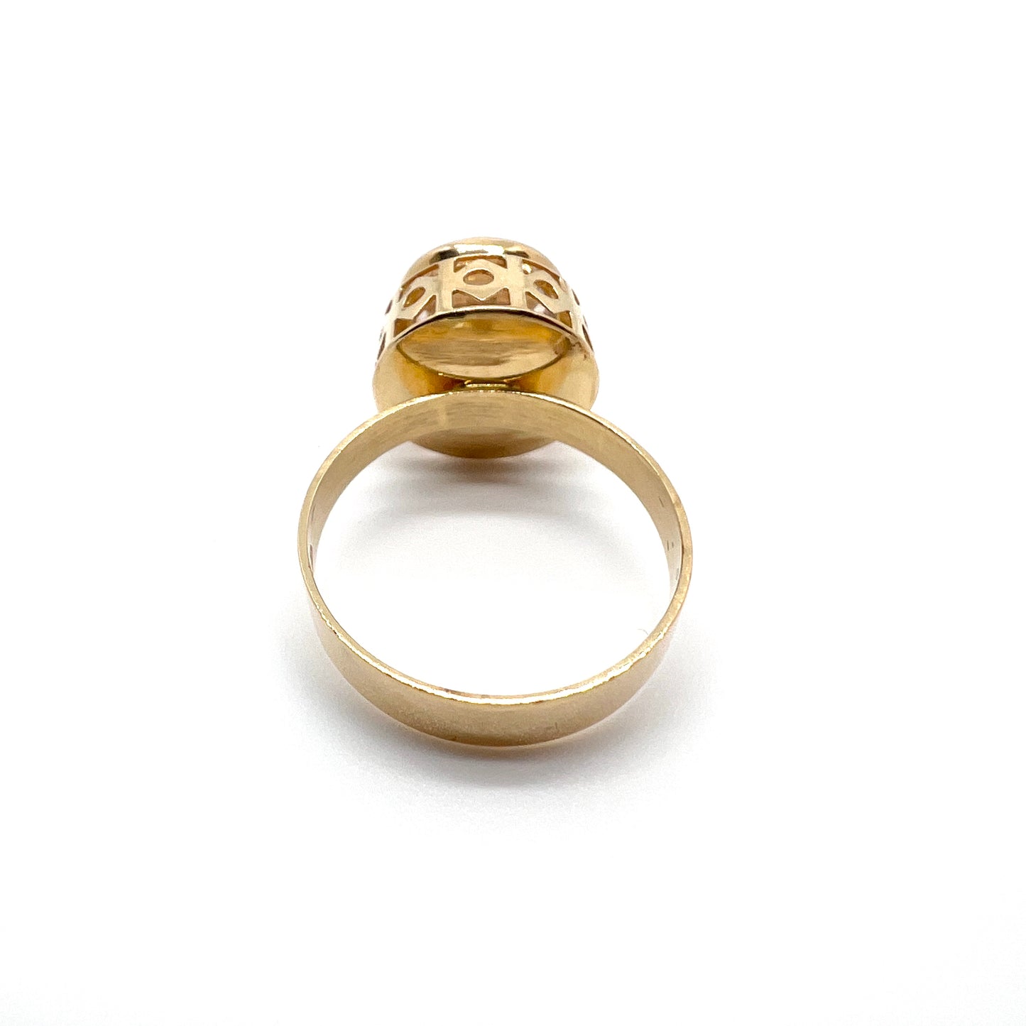 Örneus, Sweden 1970. Vintage 18k Gold Rock Crystal Ring.