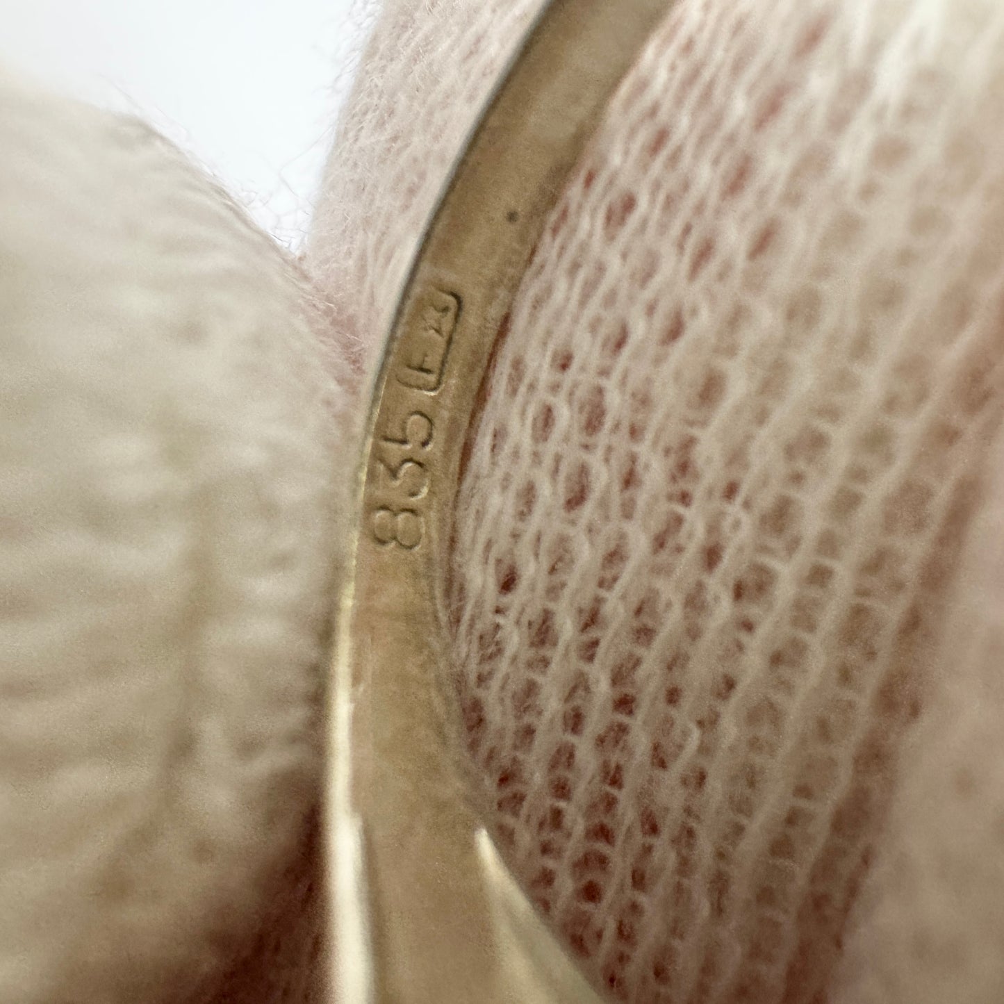 Frey & Co, Germany 1950-60s. Solid Silver Chrysoprase Ring.