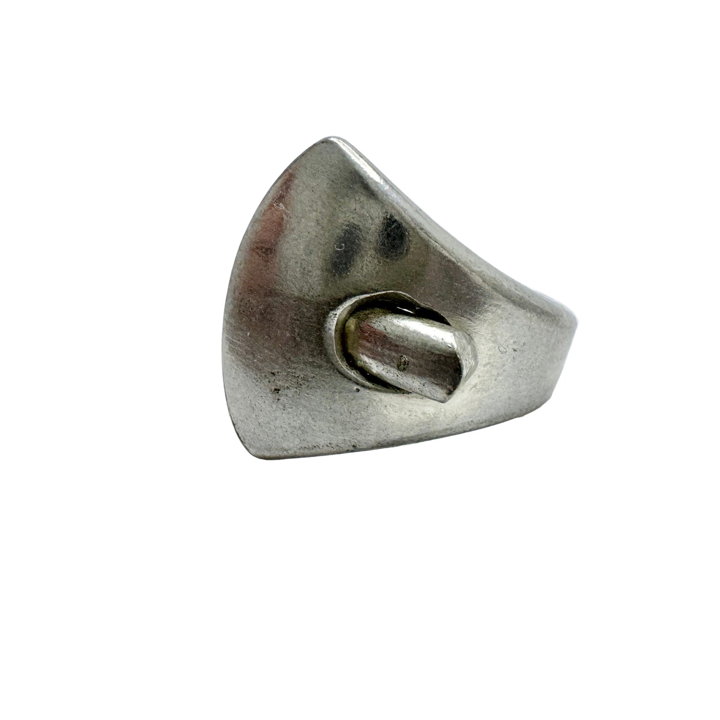 Denmark 1970s. Vintage Pewter Ring. Makers Mark.