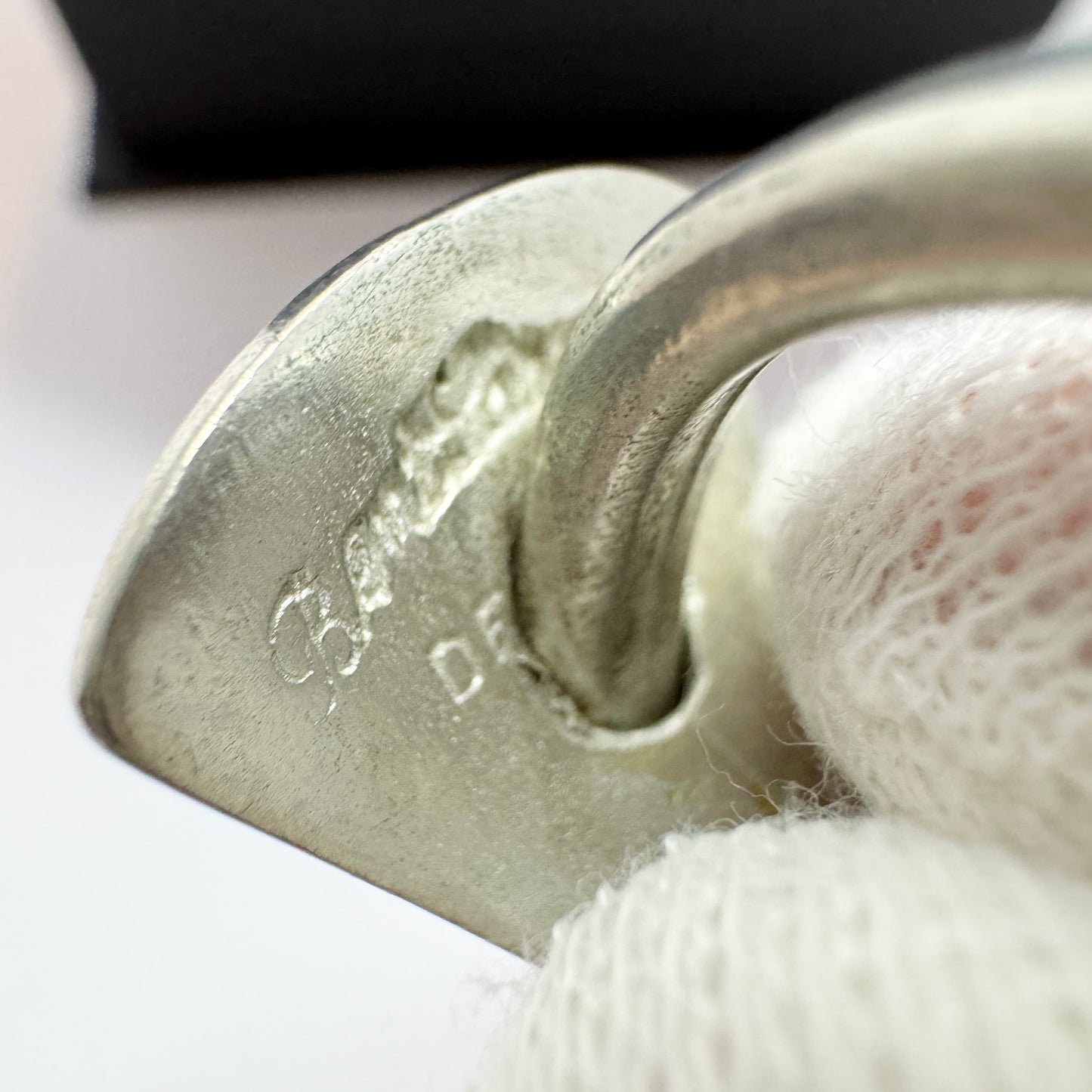 Denmark 1970s. Vintage Pewter Ring. Makers Mark.