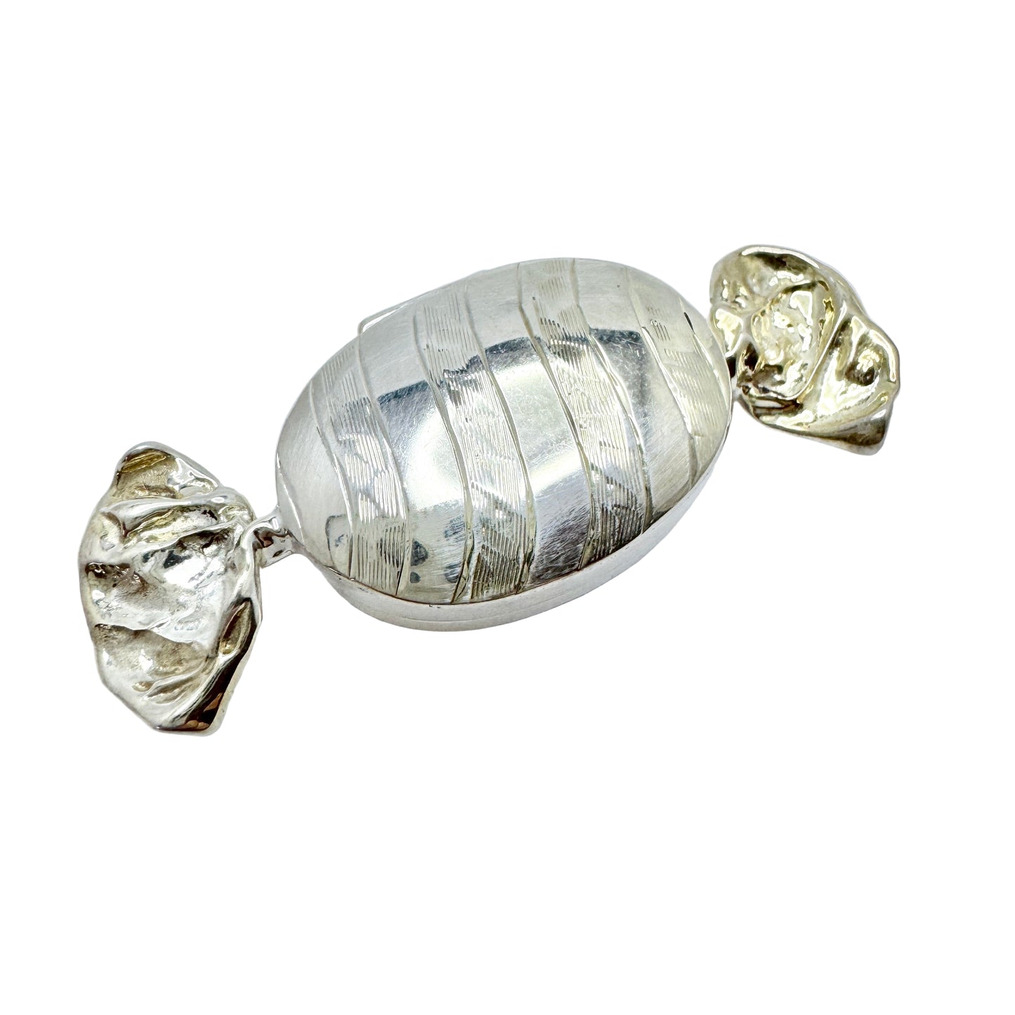 Vintage Sterling Silver Candy Pill Box.