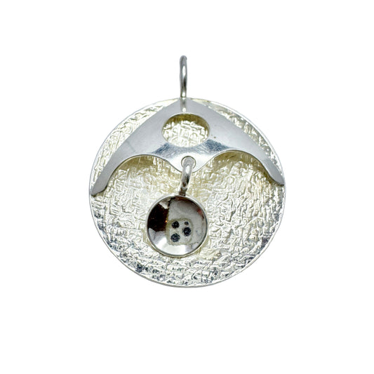 Kultateollisuus, Finland 1970s. Vintage Sterling Silver Pendant.