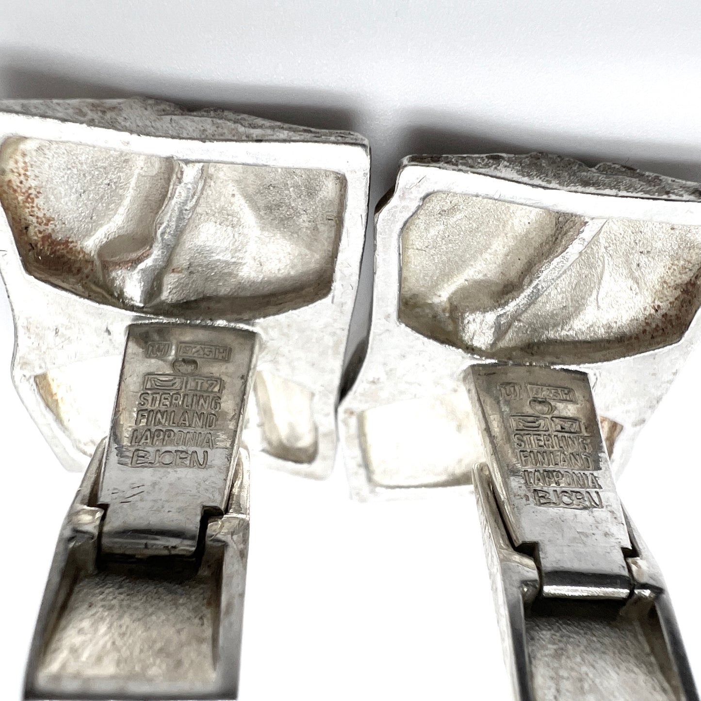 Bjorn Weckstrom for Lapponia Finland 1972 Very Large Sterling Silver Cufflinks. Design Andromeda