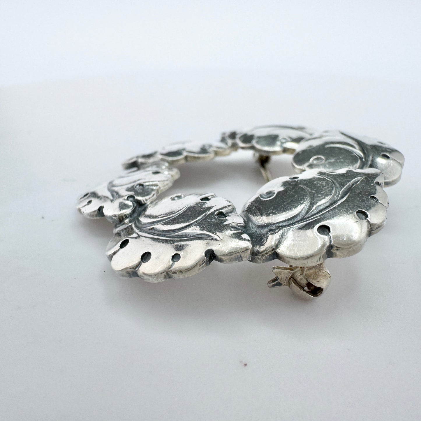 Hugo Grun, Denmark c 1940s. Vintage Sterling Silver Brooch.