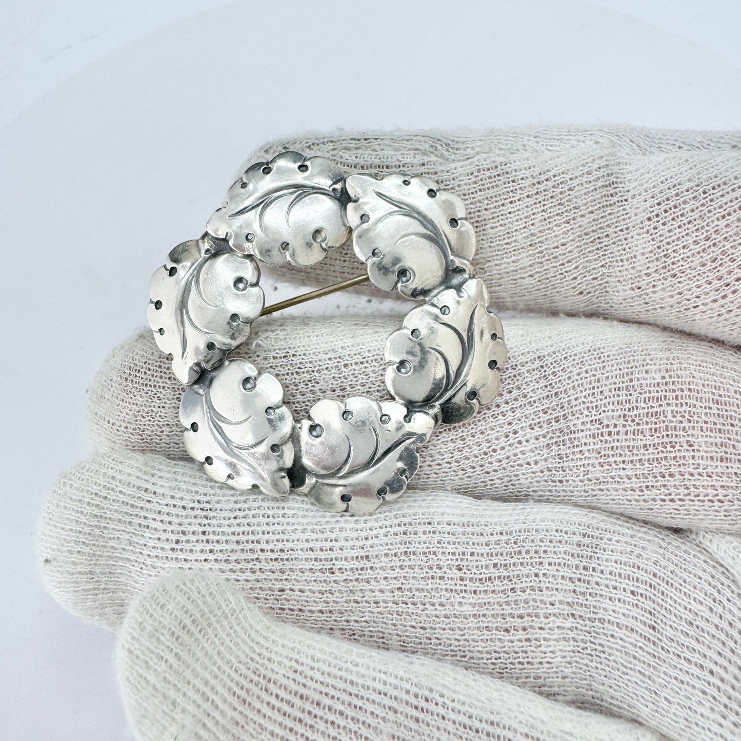 Hugo Grun, Denmark c 1940s. Vintage Sterling Silver Brooch.