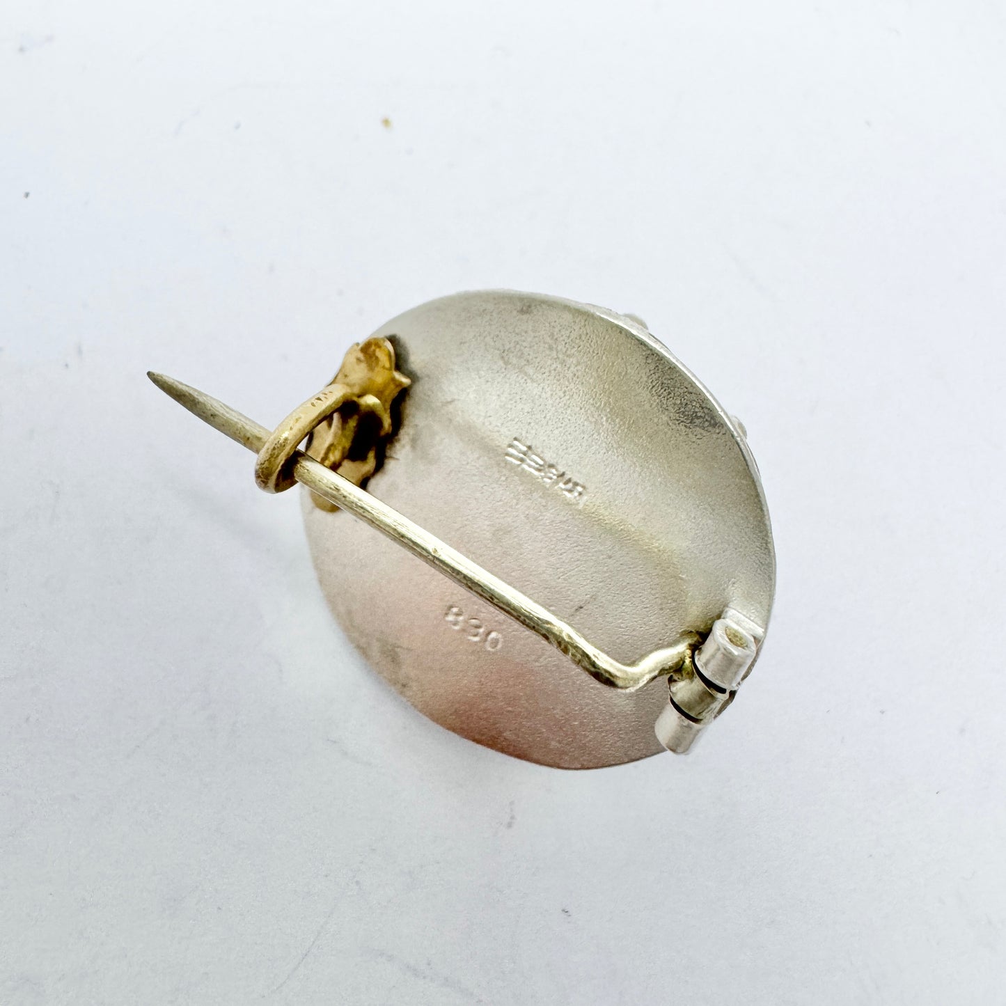 David-Andersen, Norway pre 1925. Antique Solid Silver Filigree Brooch.