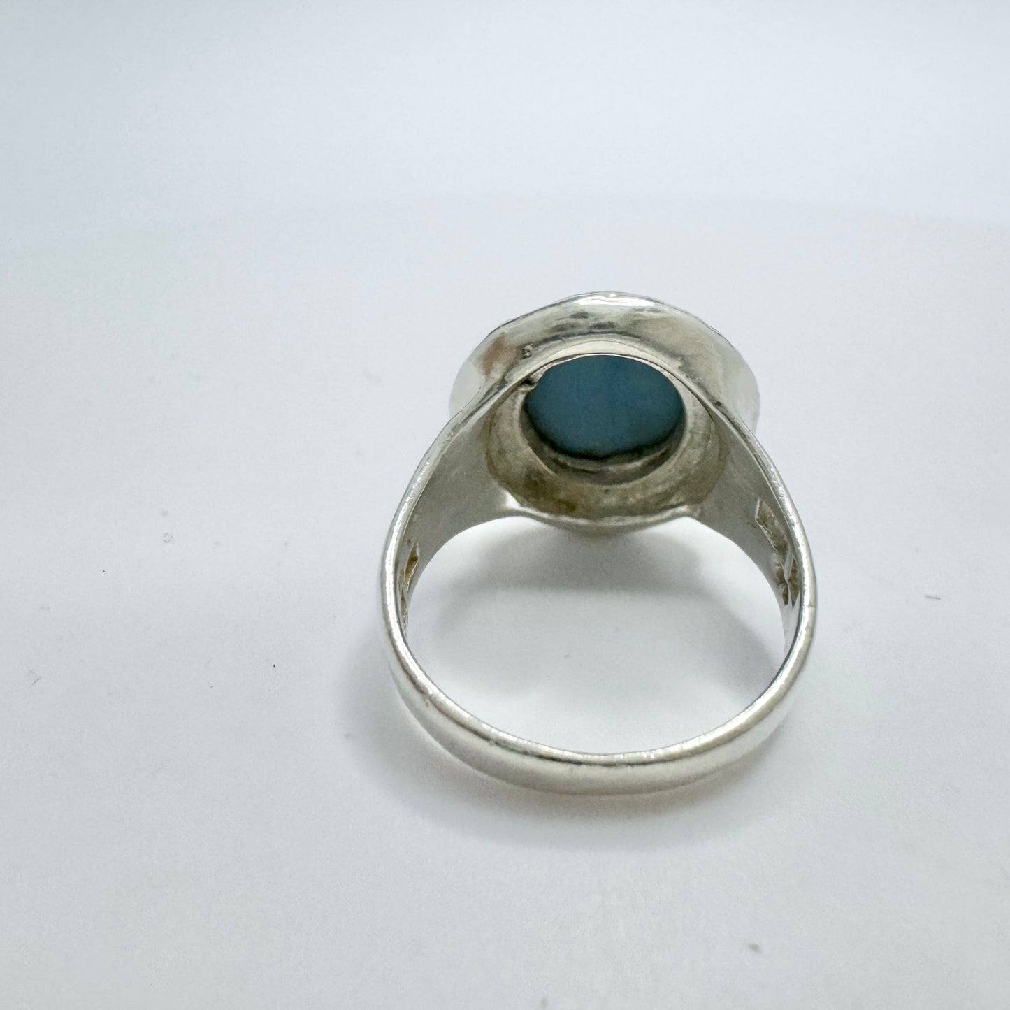 Nordström, Sweden 1987. Vintage Solid SIlver Bergslagen-stone Ring.