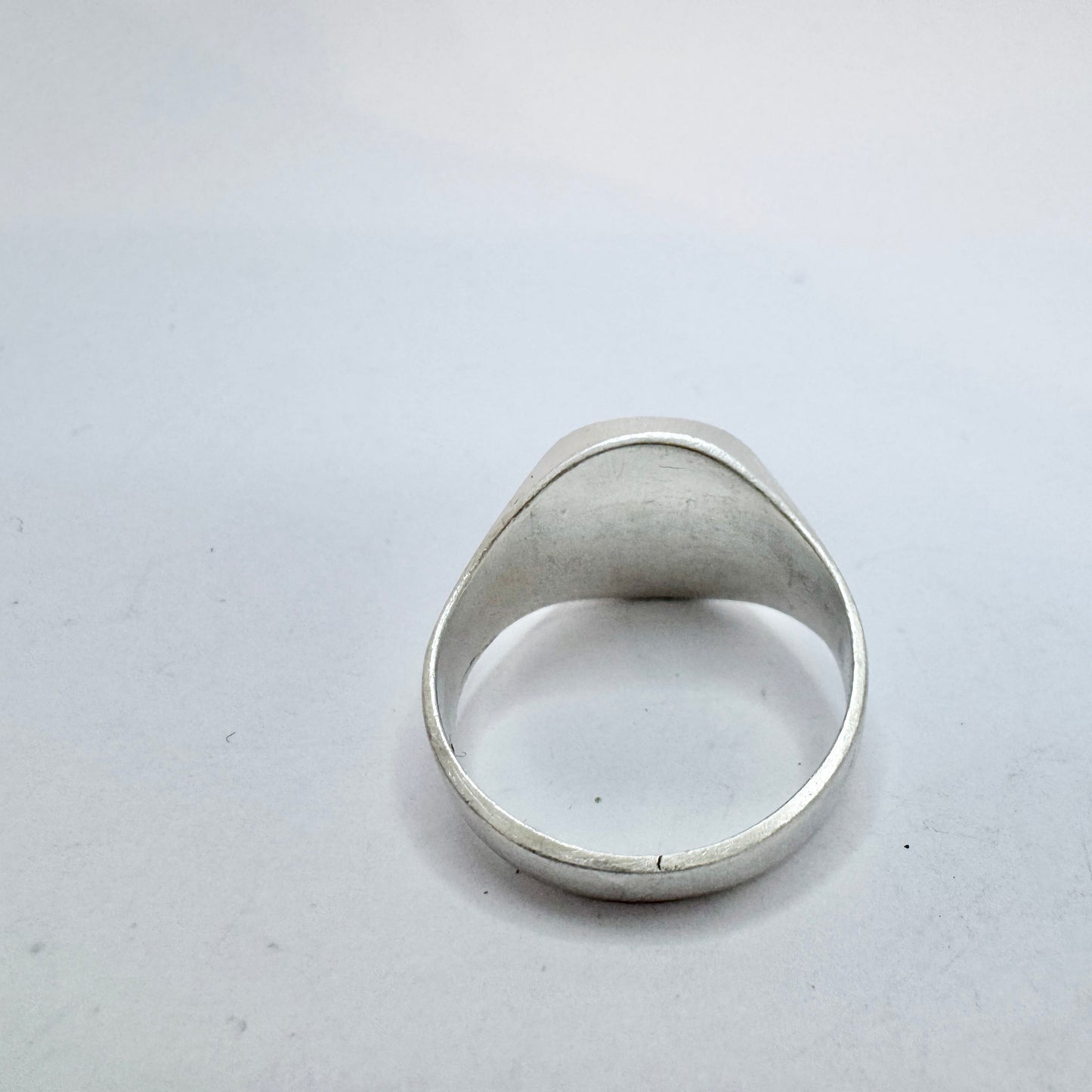 Vintage c 1970. Sterling Silver Tiger's Eye Signet Ring.