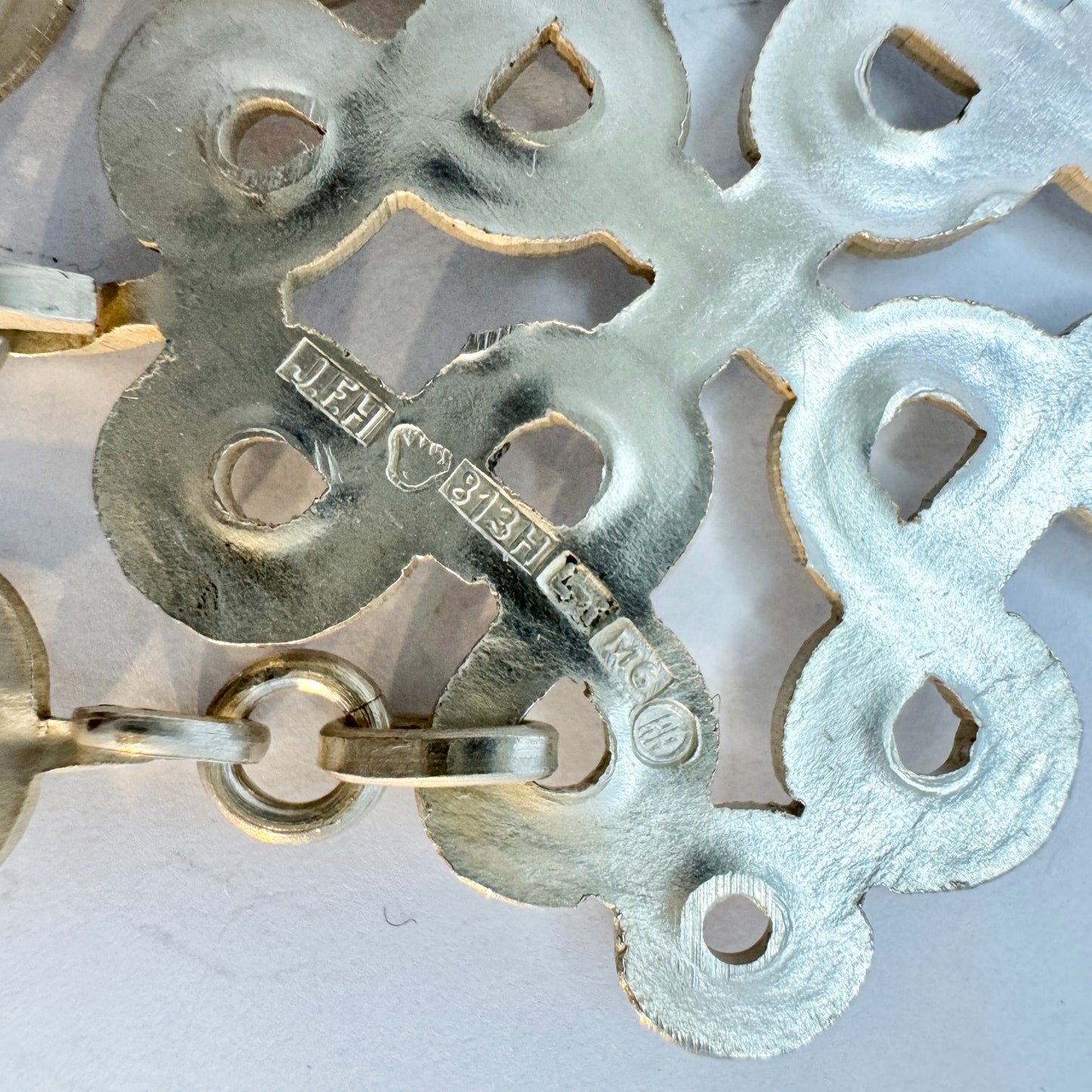 JF Henriksson for Kalevala Koru, Finland 1941. Rare WW2-era Silver Pendant Necklace.