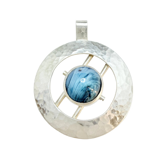 Gustaf Asp, Sweden 1972. Vintage Sterling Silver Bergslagen-stone Pendant.