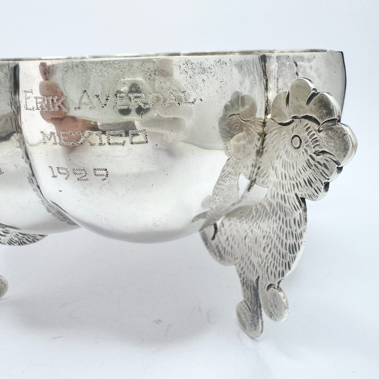 Alfredo Ortega, Mexico 1929. Vintage 900 Silver Bowl. 300 gram