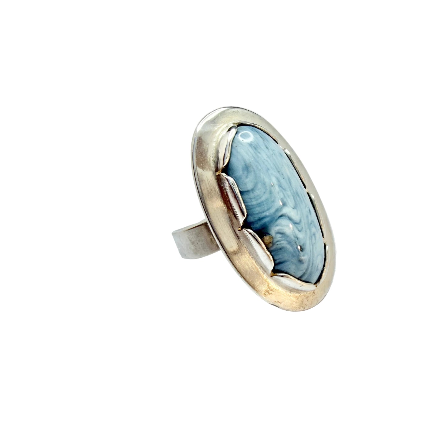 O Nordström, Sweden 1975. Vintage Sterling Silver Bergslagen-stone Ring.