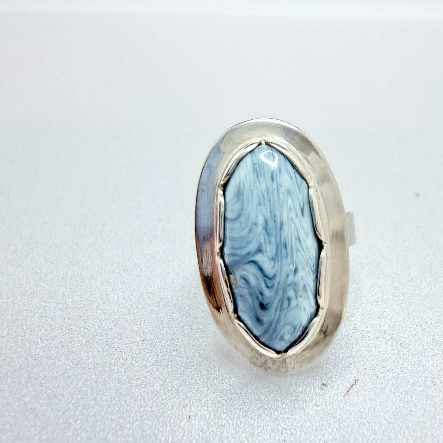 O Nordström, Sweden 1975. Vintage Sterling Silver Bergslagen-stone Ring.