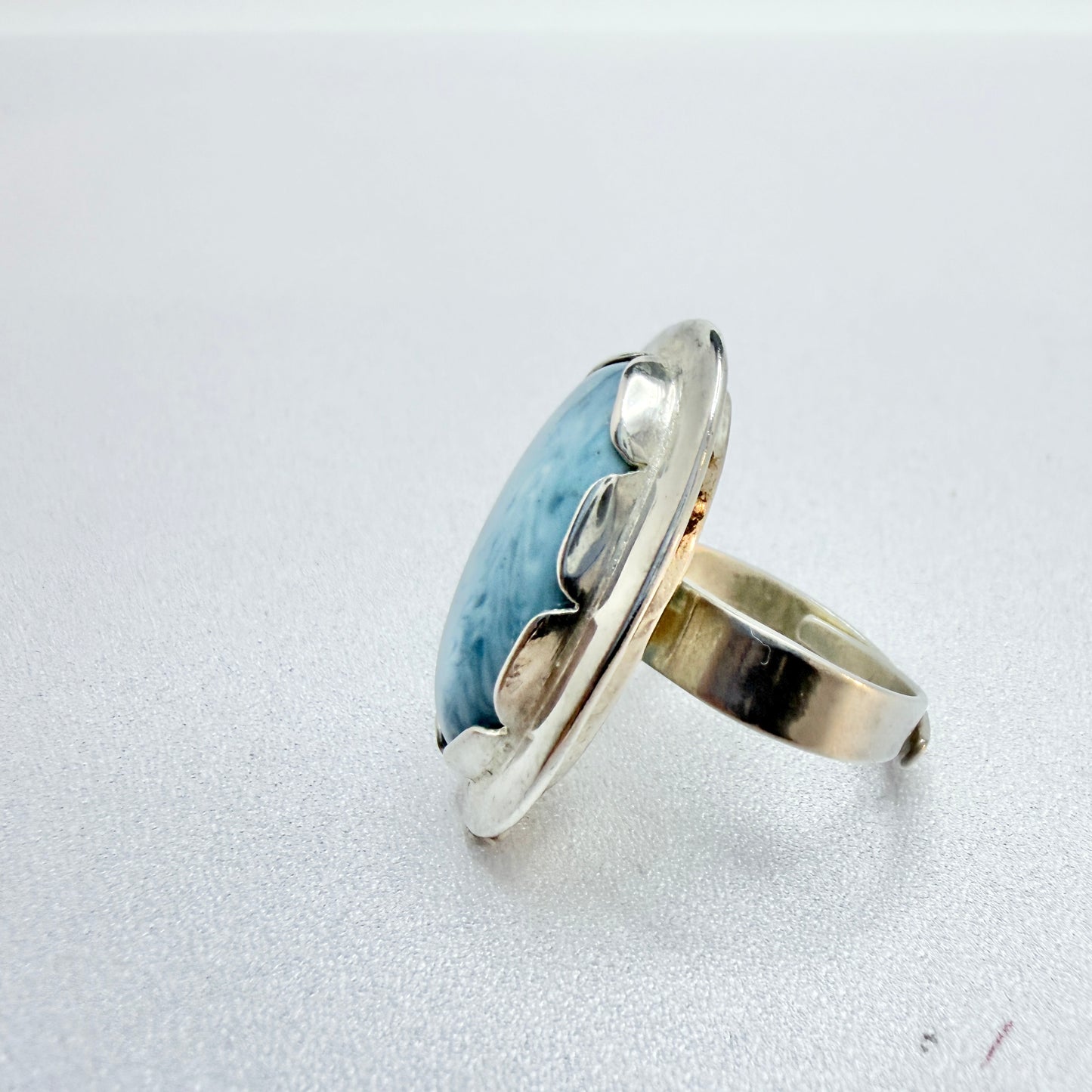 O Nordström, Sweden 1975. Vintage Sterling Silver Bergslagen-stone Ring.